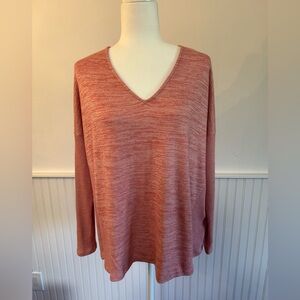 41 Hawthorn Peachy Pink Long Sleeve Relaxed Top